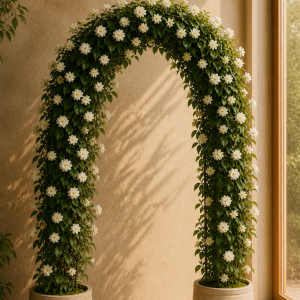 white jasmine eternal floral arch