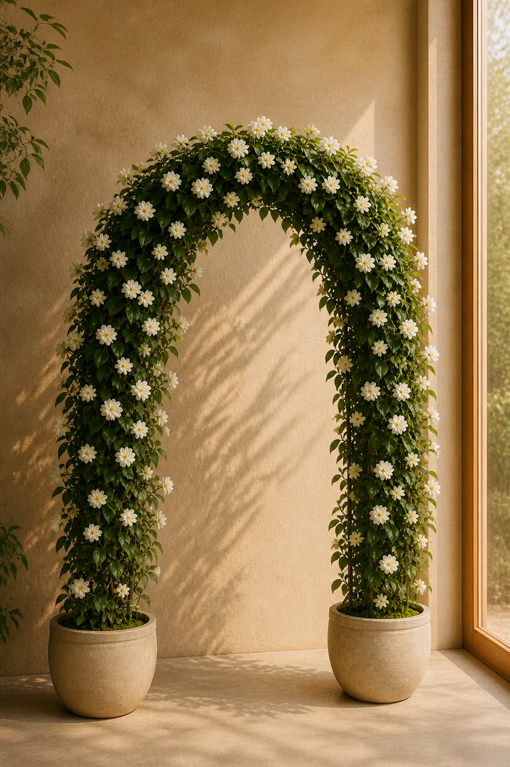 white jasmine eternal floral arch white jasmine eternal floral arch